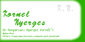 kornel nyerges business card